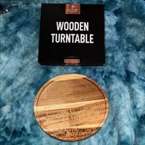 Zulay Kitchen 10” Wooden Turntable Lazy Susan